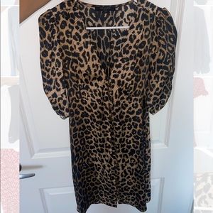 NEW All Saints Leopard Print Mini Dress